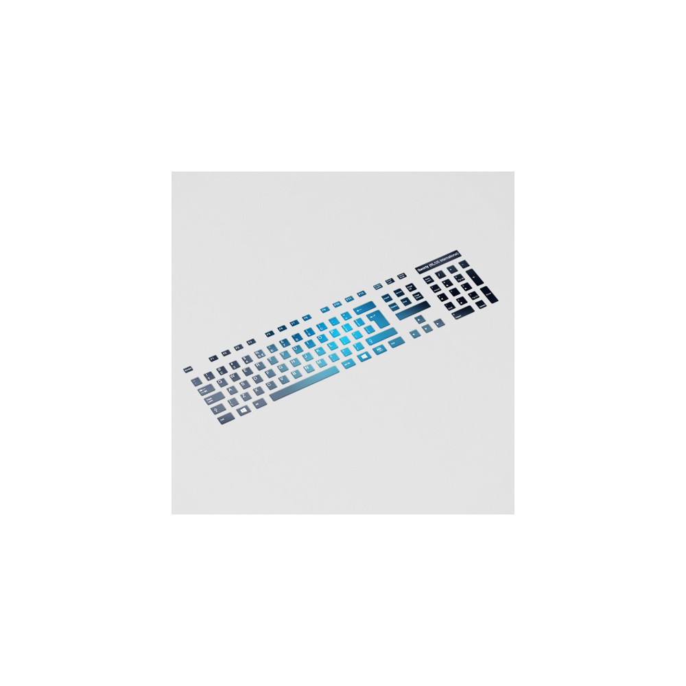 Blauw Zwart toetsenbordstickers - 1