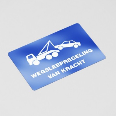 Wegsleepregeling van kracht Blauw - 1
