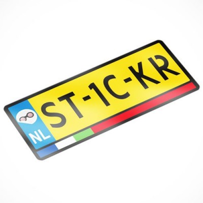 Vlag Zuid-Molukken Kenteken Sticker - Set van 2 stickers - 1