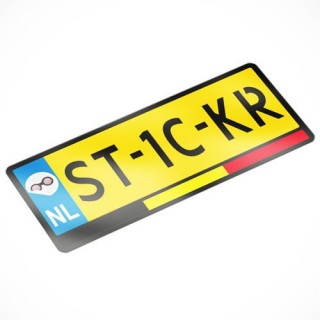 Vlag België Kenteken Sticker - 1
