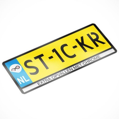 Chrome Kentekensticker - 1