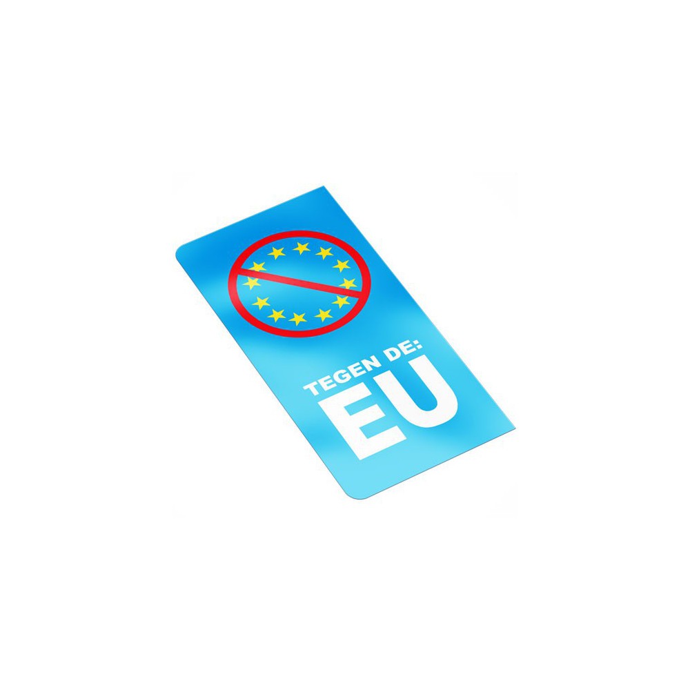Tegen de EU sticker kentekenplaat - 1