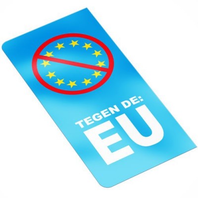 Tegen de EU sticker kentekenplaat - 1
