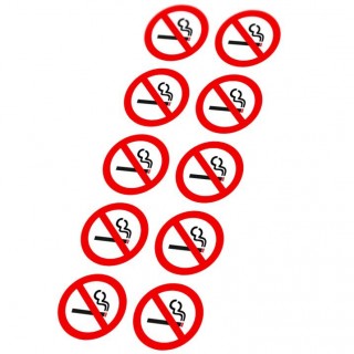 Verboden te roken Small 10 stickers pictogrammen - 1