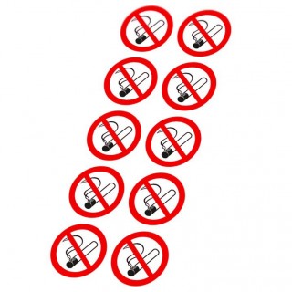 Verboden te roken type 2 Small 10 stickers pictogrammen - 1
