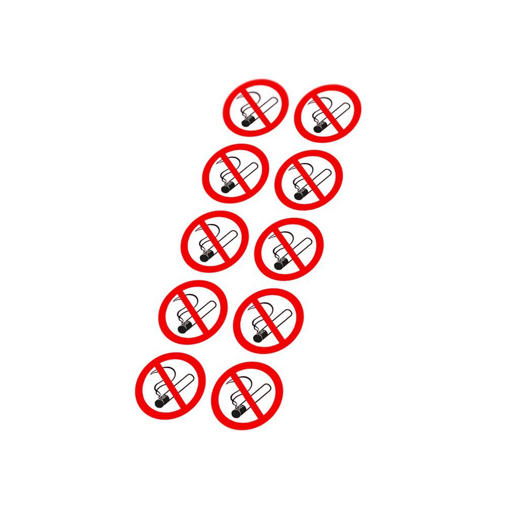 Verboden te roken type 2 Small 10 stickers pictogrammen - 1