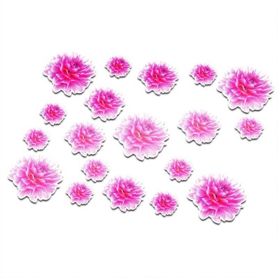 Fiets stickers bloemen set 4 - 1