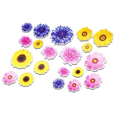 Fiets stickers bloemen set 7 - 1