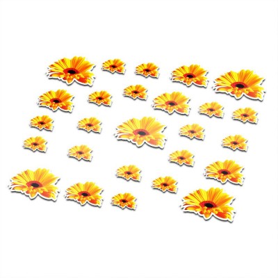 Fiets stickers bloemen set 8 - 1