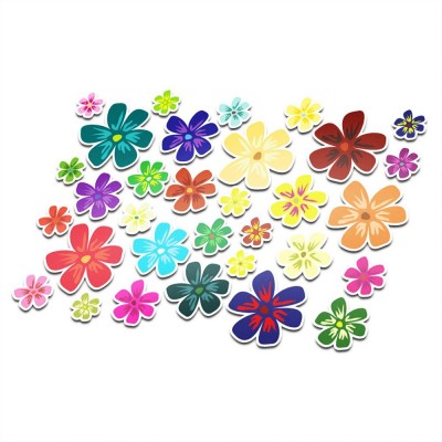 Fietsstickers bloemen set 10 - 1