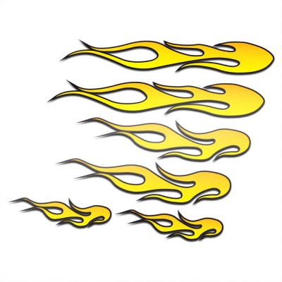 BMX Vlammen Stickers fiets Set - 1 BMX Vlammen Stickers fiets Set - 1