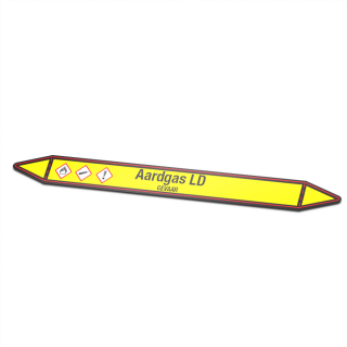 Aardgas-LD Pictogramsticker Leidingmarkering - 1