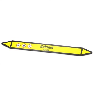 Butanol-Icon-Aufkleber Rohrmarkierung - 1