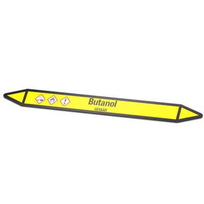 Leidingmarkering sticker | Gas | Butanol - 1 Leidingmarkering sticker | Gas | Butanol - 1