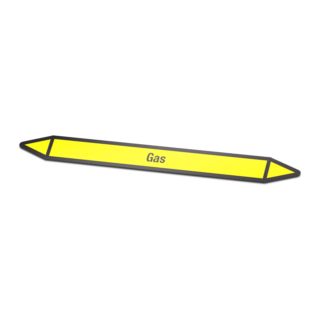 Gas Icon Sticker Pipe Marking - 1