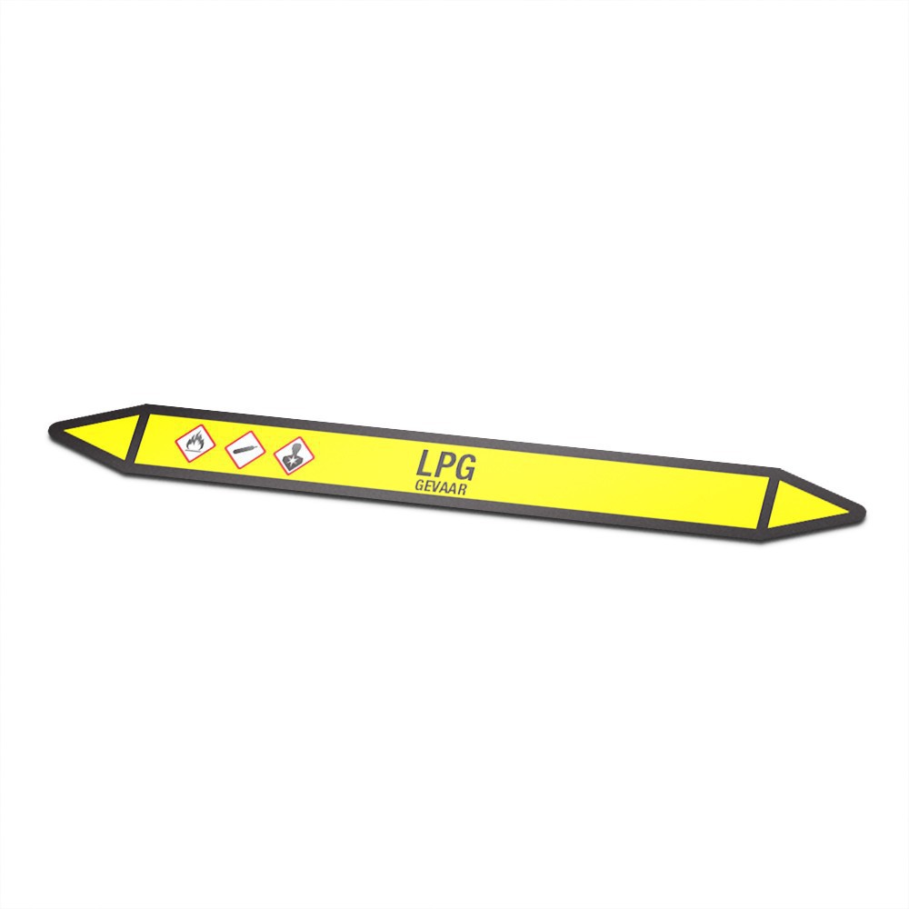 LPG-Symbol-Aufkleber, Rohrkennzeichnung - 1