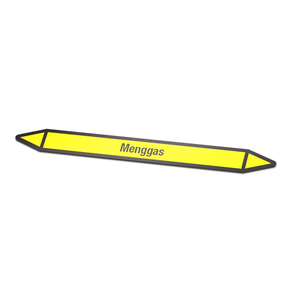 Leidingmarkering sticker | Gas | Menggas - 1