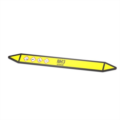 Leidingmarkering sticker | Gas | NH3 - 1 Leidingmarkering sticker | Gas | NH3 - 1