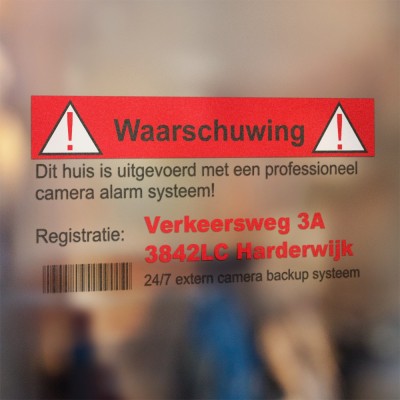 Camera beveiligingssticker Met uw Eigen Adres - 3 Camera beveiligingssticker Met uw Eigen Adres - 3