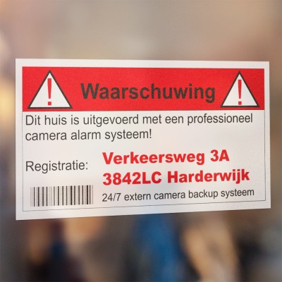 Camera beveiligingssticker Met uw Eigen Adres - 2 Camera beveiligingssticker Met uw Eigen Adres - 2