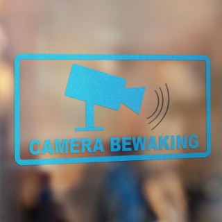 Camera bewaking rechthoek stickers - 3