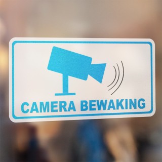 Camera bewaking rechthoek stickers - 2