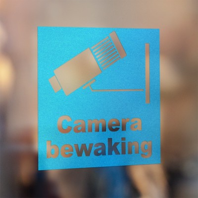 Camera Bewakingsstickers Ultrablauw - 3 Camera Bewakingsstickers Ultrablauw - 3