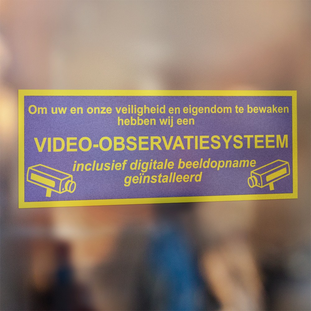 Video observatiesysteem stickers - 3