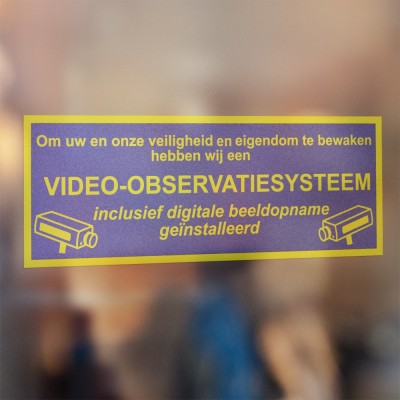 Video observatiesysteem stickers - 3