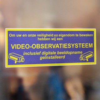 Video observatiesysteem stickers - 2