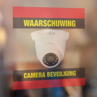 Waarschuwing Camera beveiligingssticker - 3