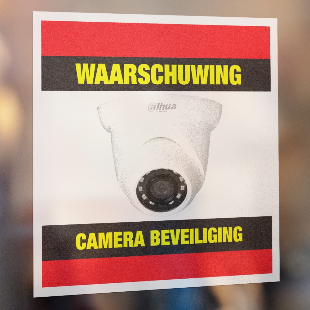 Waarschuwing Camera beveiligingssticker - 2