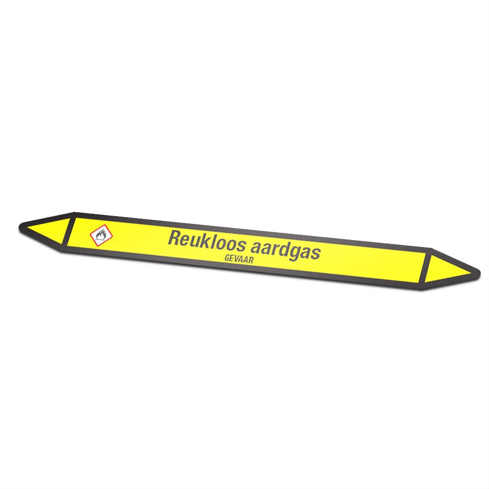 Leidingmarkering sticker | Gas | Reukloos-aardgas - 1