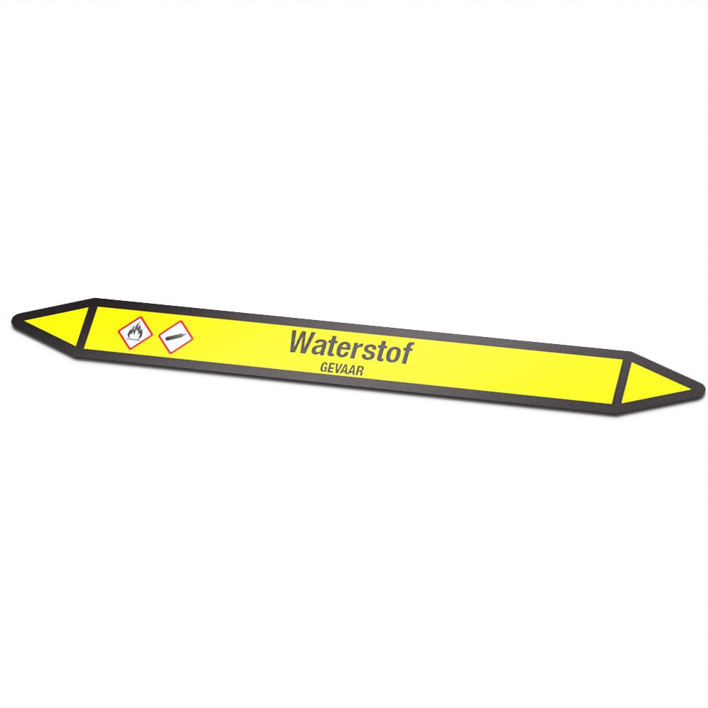 Leidingmarkering sticker | Gas | Waterstof - 1