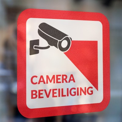 Camera beveiligingssticker Rood - 2