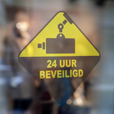 Camera beveiligingssticker 24 uur beveiligd - 3