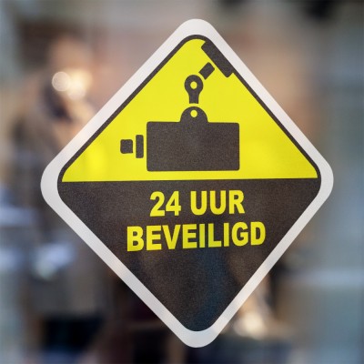 Camera beveiligingssticker 24 uur beveiligd - 2
