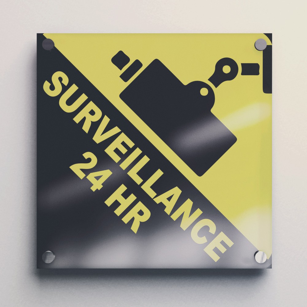 Camera beveiligingssticker 24 HR Surveillance - 4