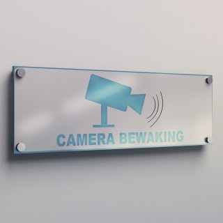 Camera bewaking rechthoek stickers - 4