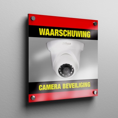 Waarschuwing Camera beveiligingssticker - 4