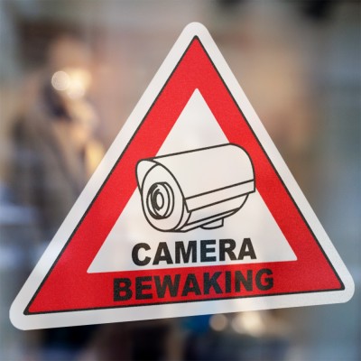 Camera Bewaking Bord sticker - 2