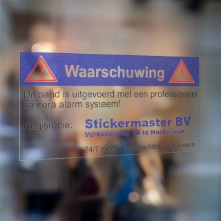 Camerabeveiliging bedrijf sticker Met uw Eigen Adres - 3