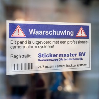 Camerabeveiliging bedrijf sticker Met uw Eigen Adres - 2