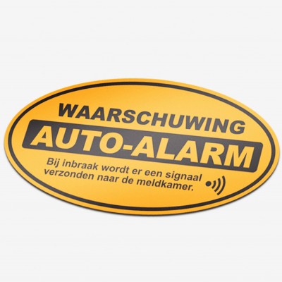 Auto Alarm waarschuwing sticker - 3