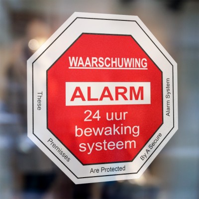 Waarschuwing Alarm 24 uur Sticker - 2