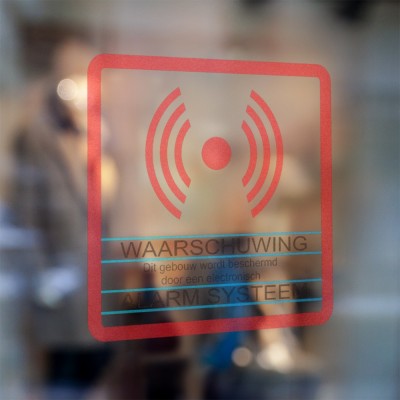 Inbraakbeveiliging Waarschuwing sticker - 2 Inbraakbeveiliging Waarschuwing sticker - 2