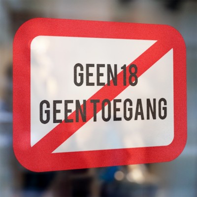 Geen 18, Geen toegang Sticker - 2