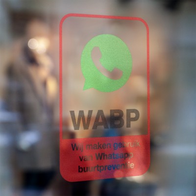 WhatsApp Buurtpreventie rood sticker - 3