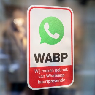 WhatsApp-Nachbarschaftswache, roter Aufkleber - 2