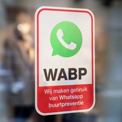 WhatsApp Buurtpreventie rood sticker - 2